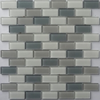 Mozaika sklo cihla 23x48x4 305x310 šedá